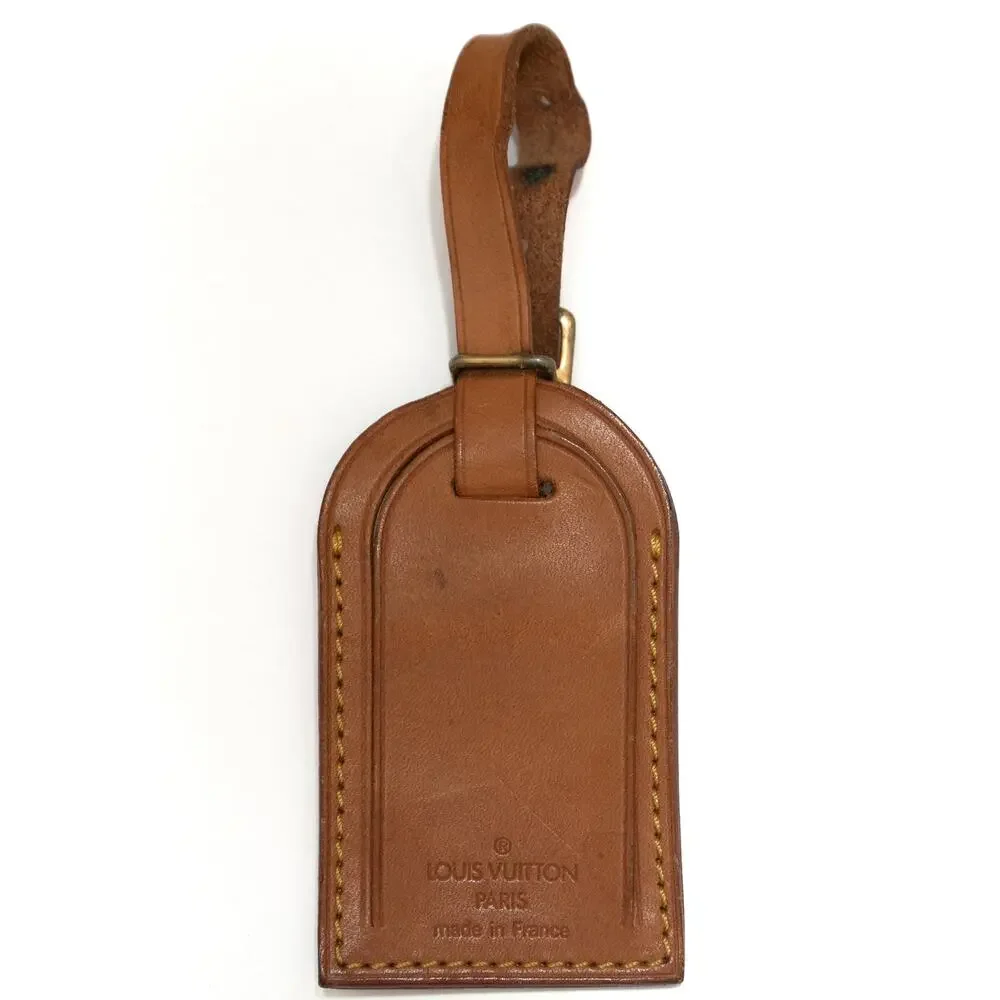 Authentic Louis Vuitton Vachetta Leather Luggage Name Tag UU